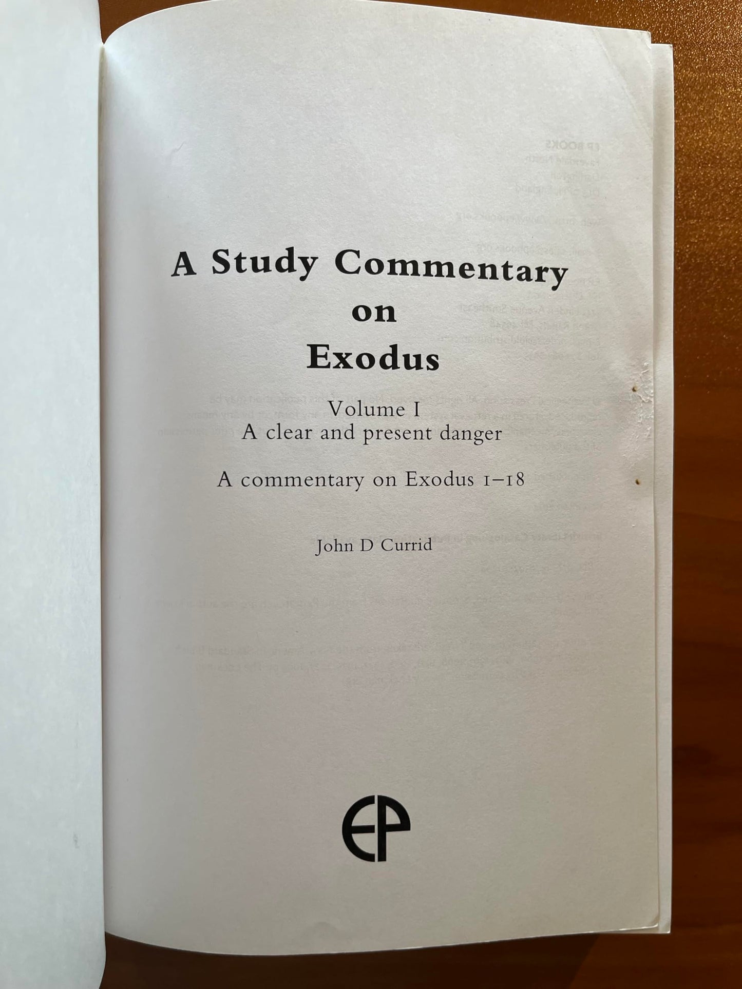 Exodus Volume 1 (EP Study Commentary)