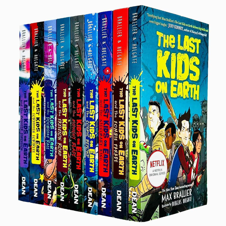 The Last Kids On Earth Series Books 1 - 9 Collection Set By Max Brallier(Last Kids On Earth, Zombie Parade, Nightmare King, Cosmic Beyond, Midnight Blade, Skeleton Road, Doomsday Race & More)