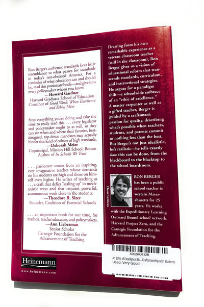 An Ethic of Excellence: Building a Culture of Craftsmanship