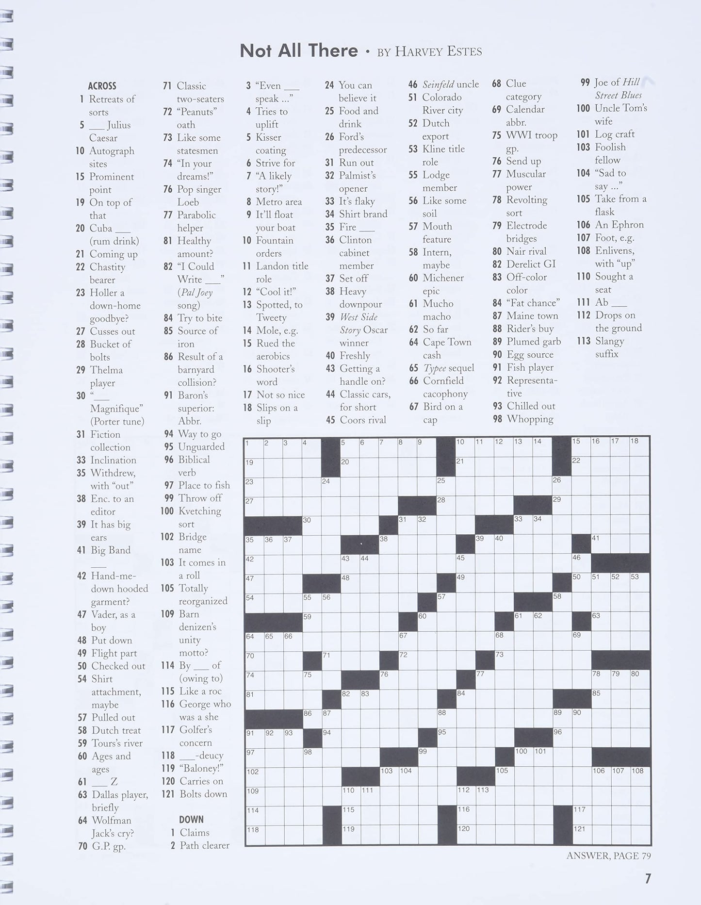 The Washington Post Lazy Sunday Crosswords