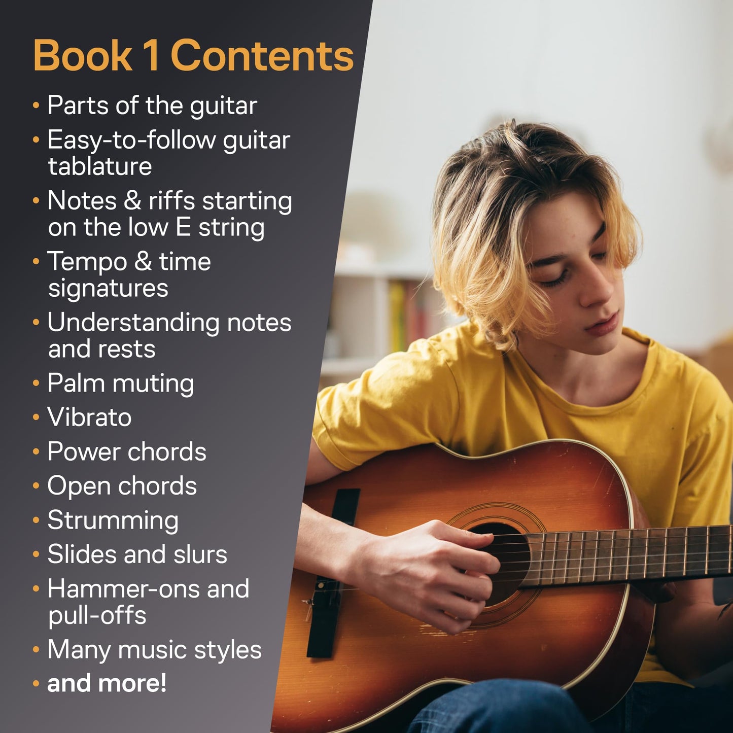 Guitar Tab Method - Book 1  Beginner Guitar Tabs Songbook for Acoustic or Electric Guitar Players  Learn Guitar with Easy Riffs Chords and Popular ... Sheet Music (Hal Leonard Guitar Tab Method)