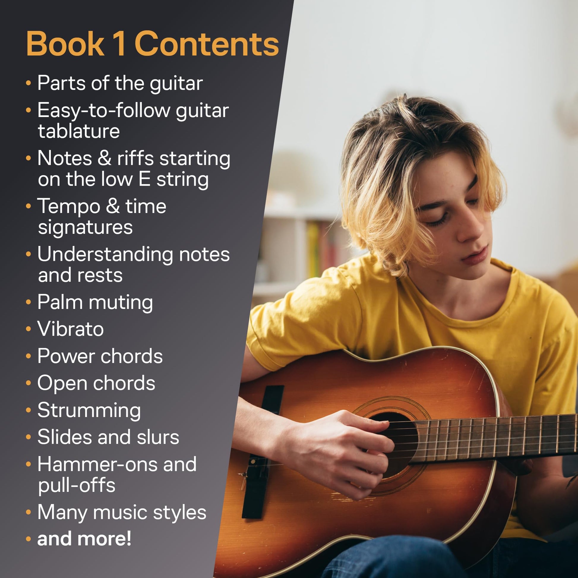 Guitar Tab Method - Book 1  Beginner Guitar Tabs Songbook for Acoustic or Electric Guitar Players  Learn Guitar with Easy Riffs Chords and Popular ... Sheet Music (Hal Leonard Guitar Tab Method)