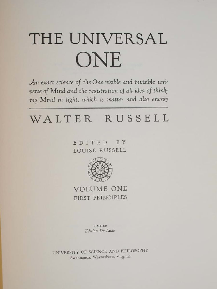 The Universal One by Walter Russell (Hardcover)