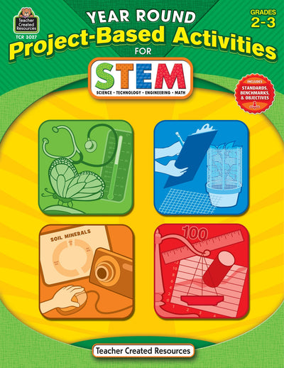 Teacher Created Resources Year Round Grades 3-4 Stem Project-Based Activities Book Printed Book