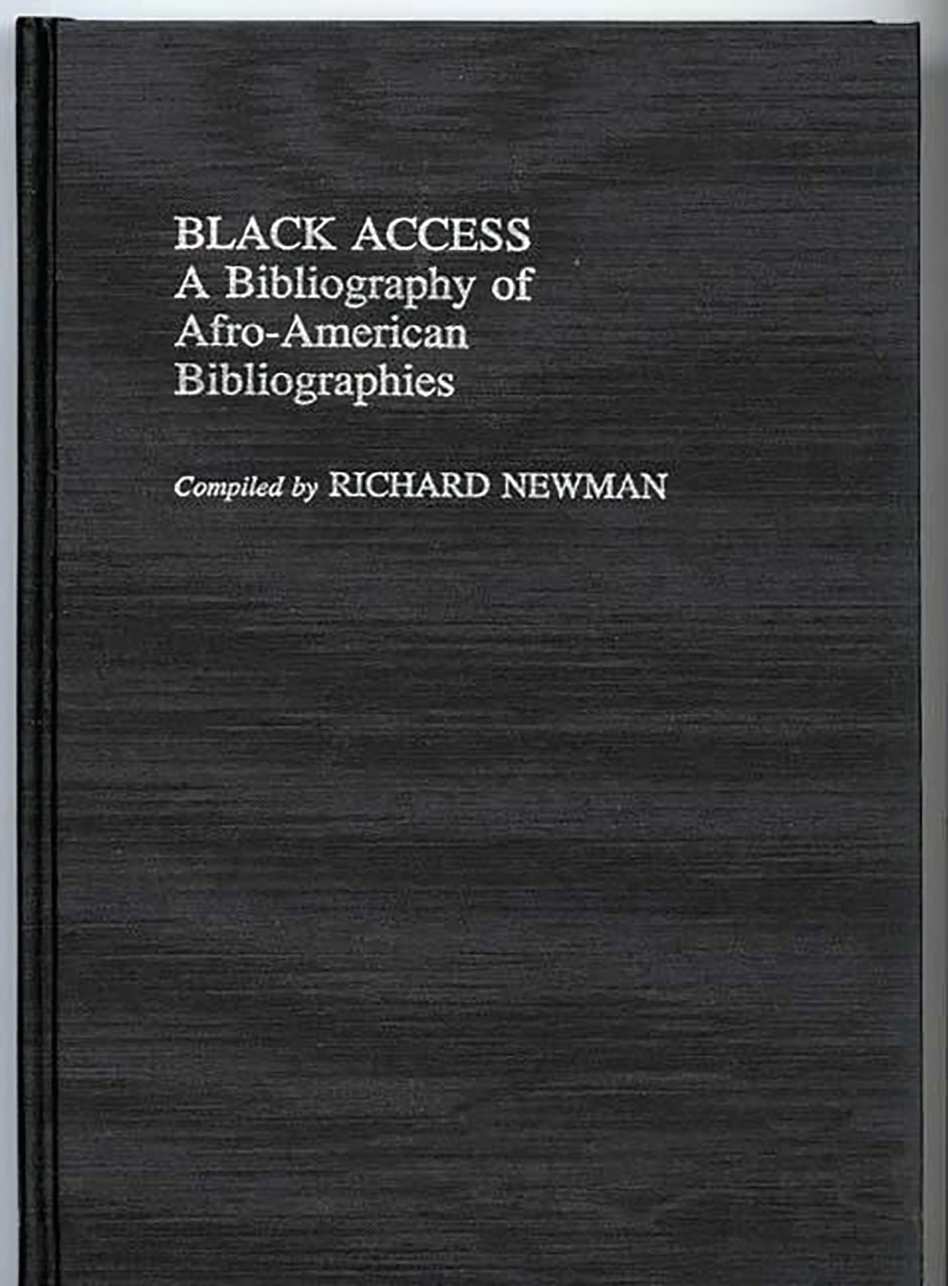 Black Access: A Bibliography of Afro-American Bibliographies