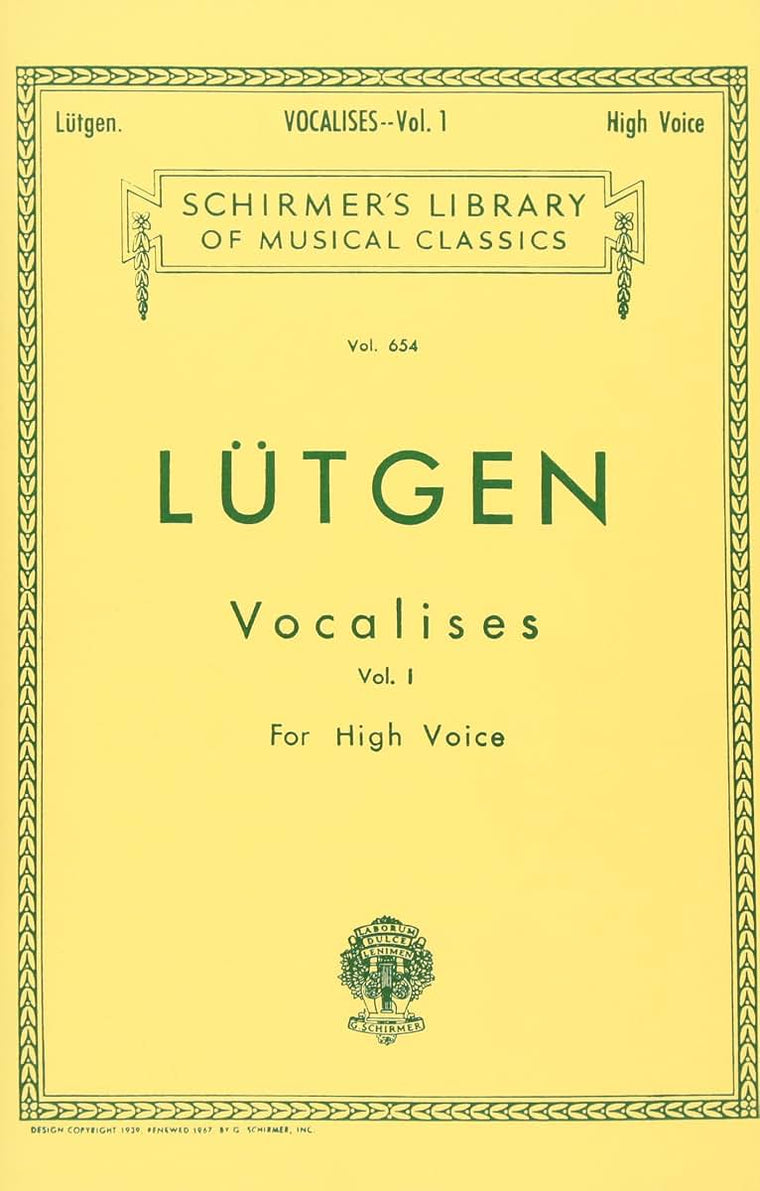 Vocalises (20 Daily Exercises) - Book I: Schirmer Library of Classics Volume 654 High Voice