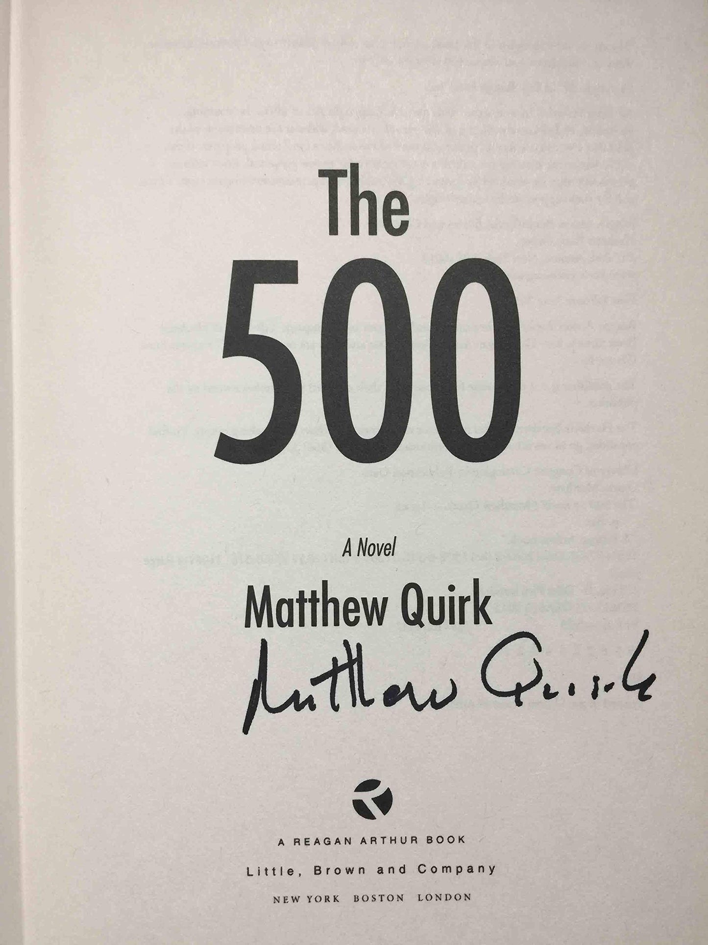 The 500: A Novel (Mike Ford, 1)
