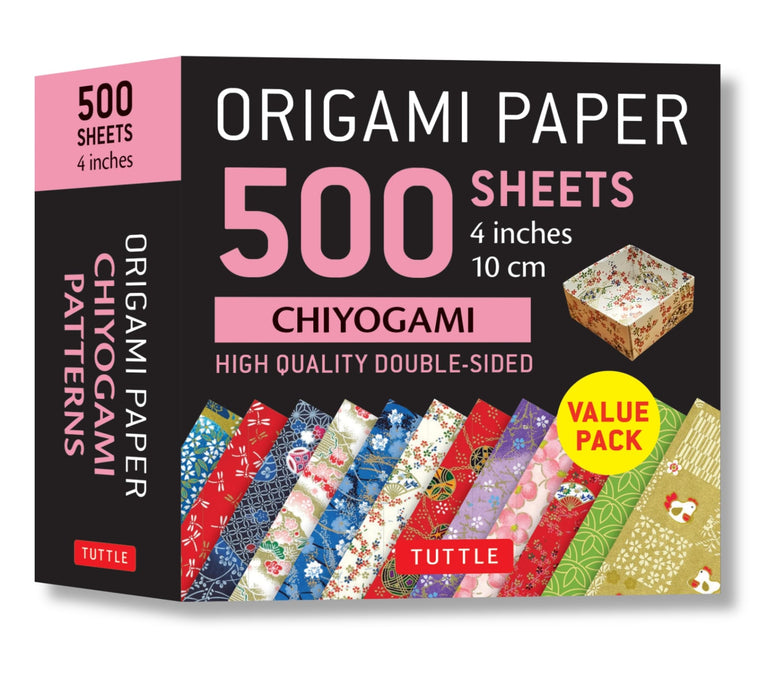 Origami Paper 500 sheets Chiyogami Patterns 4" (10 cm): Tuttle Origami Paper: Double-Sided Origami Sheets Printed with 12 Different Illustrated Patterns