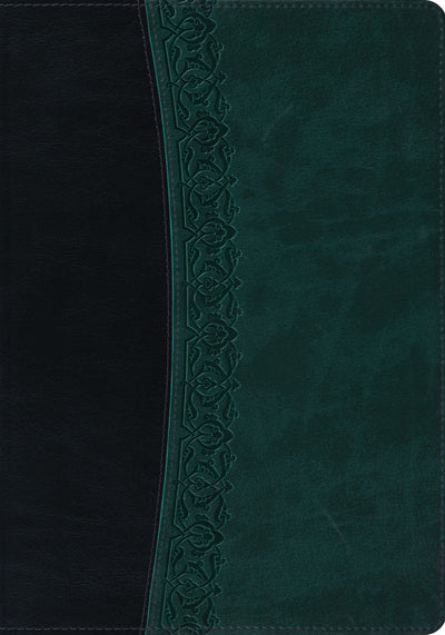 ESV Large Print Bible (TruTone, Black/Spruce, Garland Design)