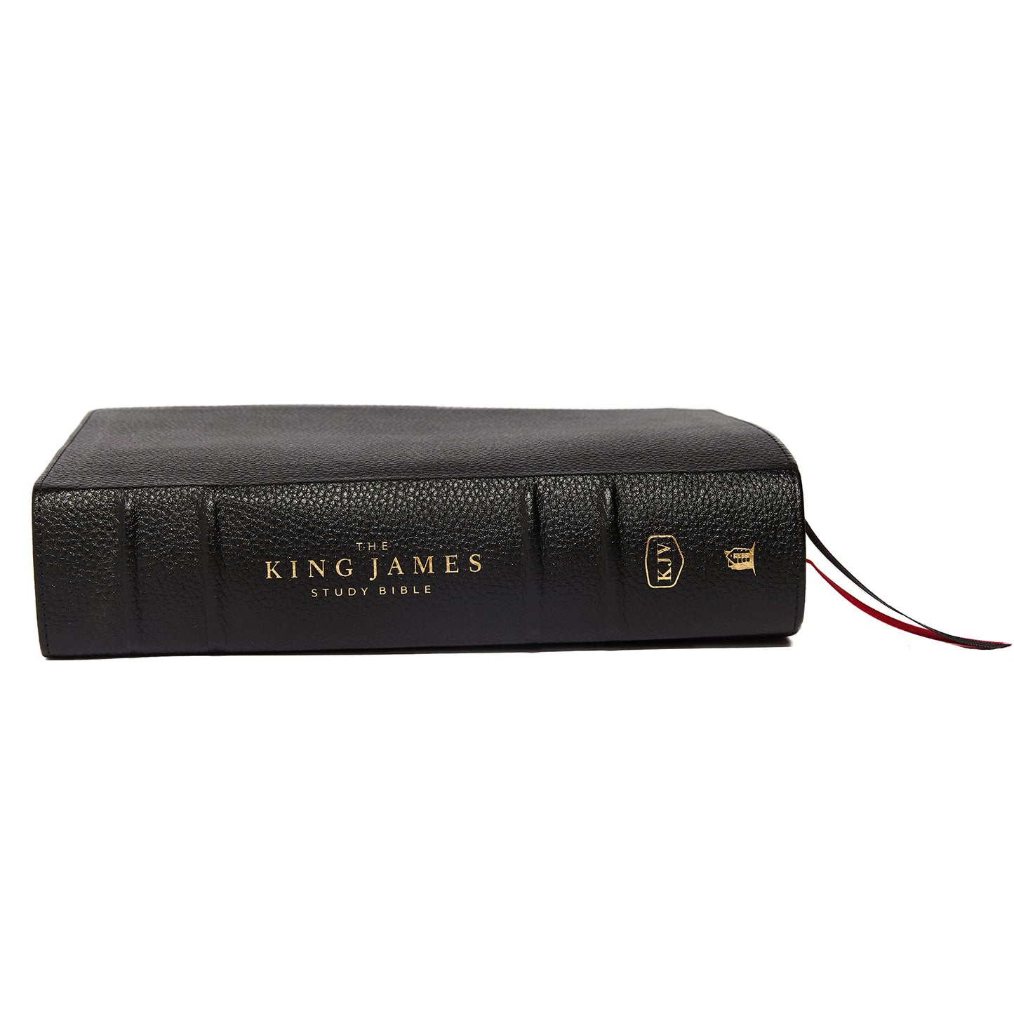 KJV, The King James Study Bible, Genuine Leather, Black, Thu