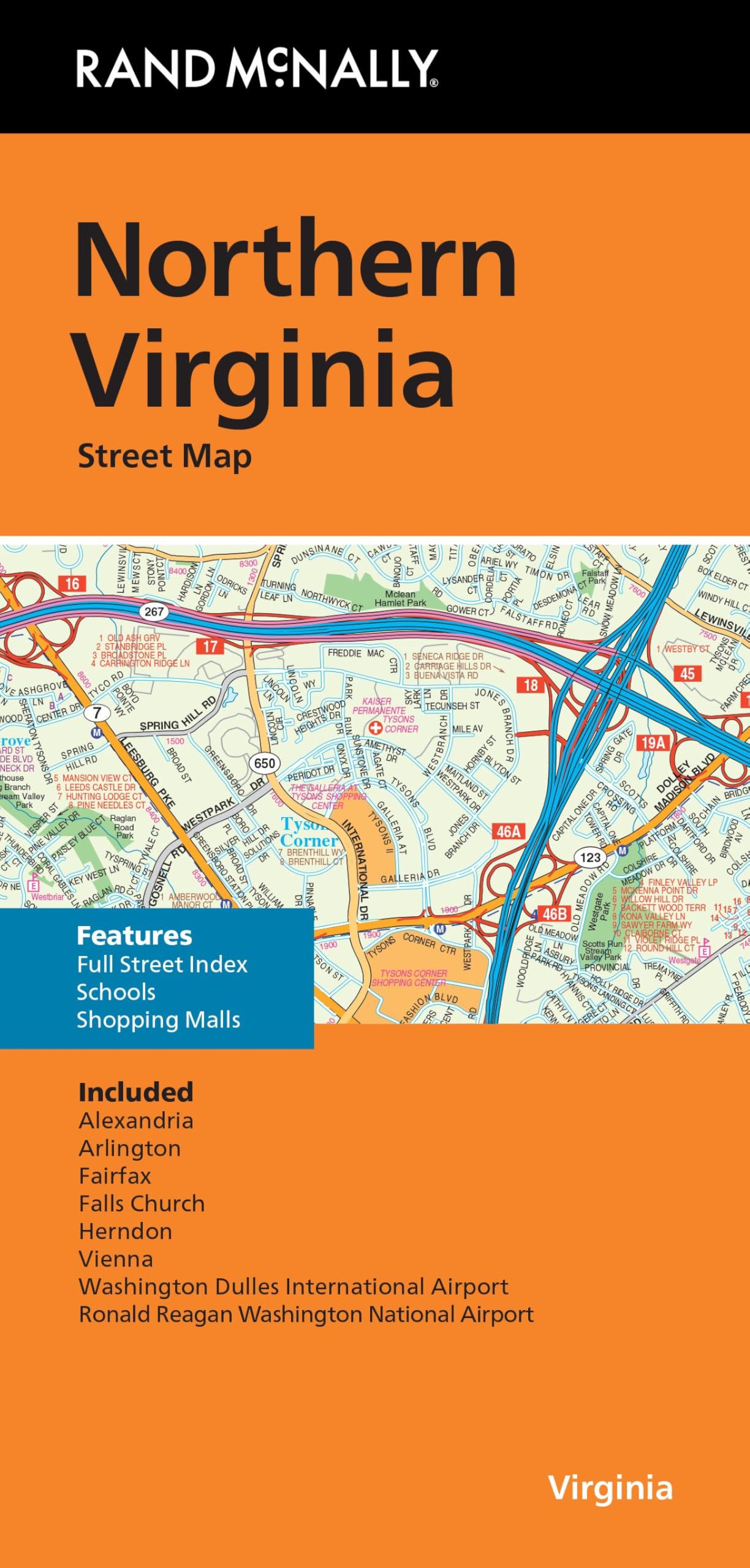 Rand McNally Folded Map: Northern Virginia Street Map