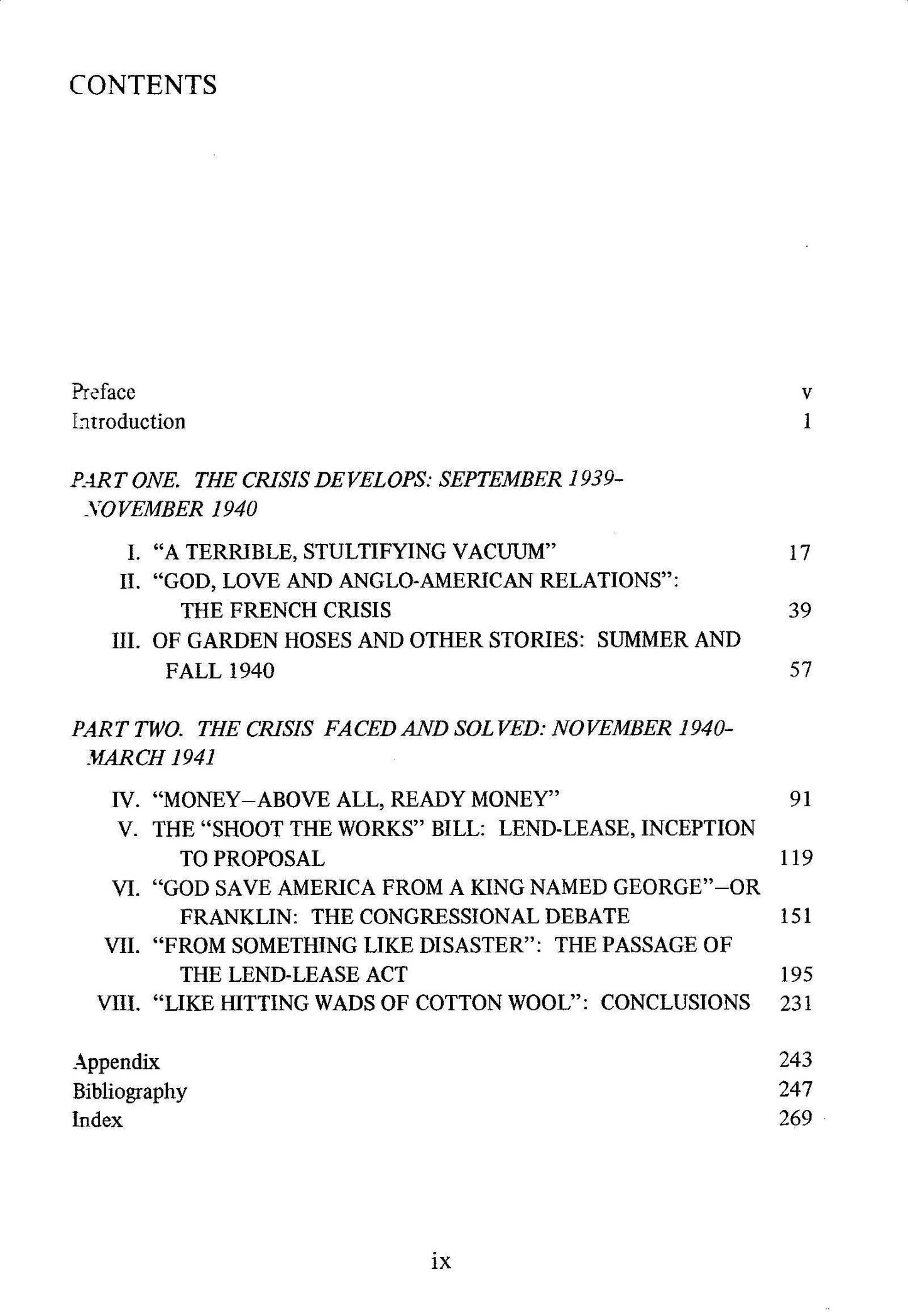 The Most Unsordid Act: Lend-Lease, 1939-1941