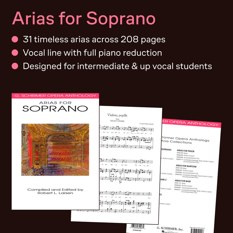 Arias for Soprano - G. Schirmer Opera Anthology  Vocal Collection  Classical Soprano Sheet Music and Songbook for Singers — back cover