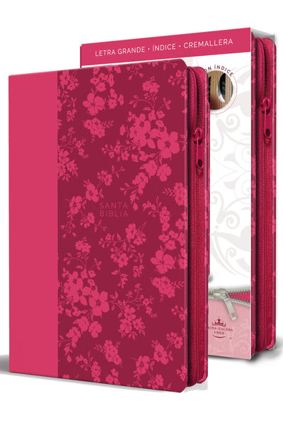Biblia Reina Valera 1960 letra grande. Smil piel fucsia, cremallera, ndice, manual / Spanish Bible RVR 1960. Handy Size, Large Print, Leathersoft (Spanish Edition)