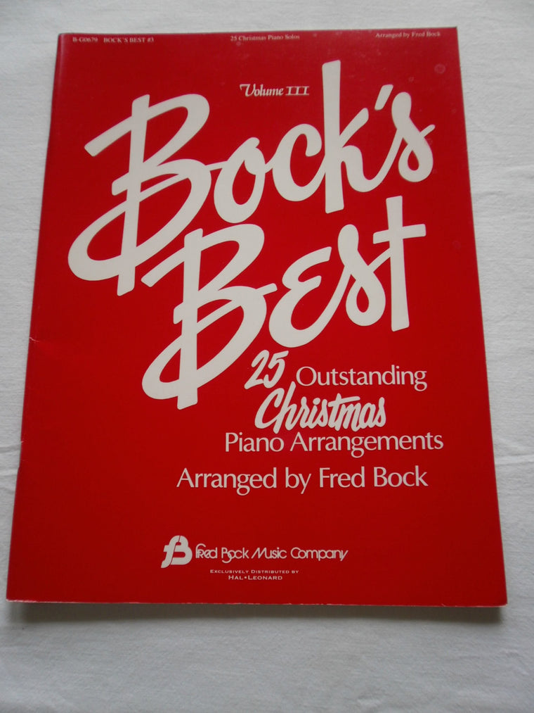 Bock's Best, Vol. 3: 25 Outstanding Christmas Piano Arrangements