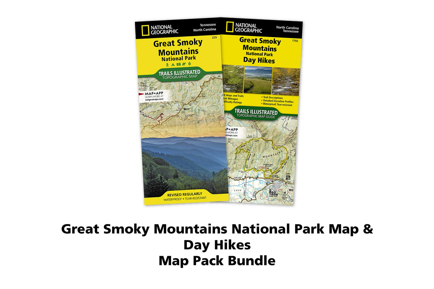Great Smoky Mountains Day Hikes and National Park Map [Map Pack Bundle]