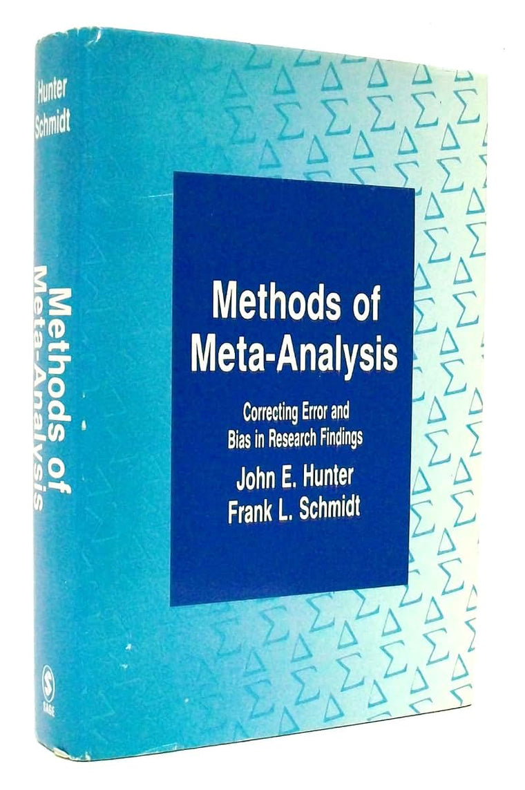 Methods of Meta-Analysis: Correcting Error and Bias in Research Findings