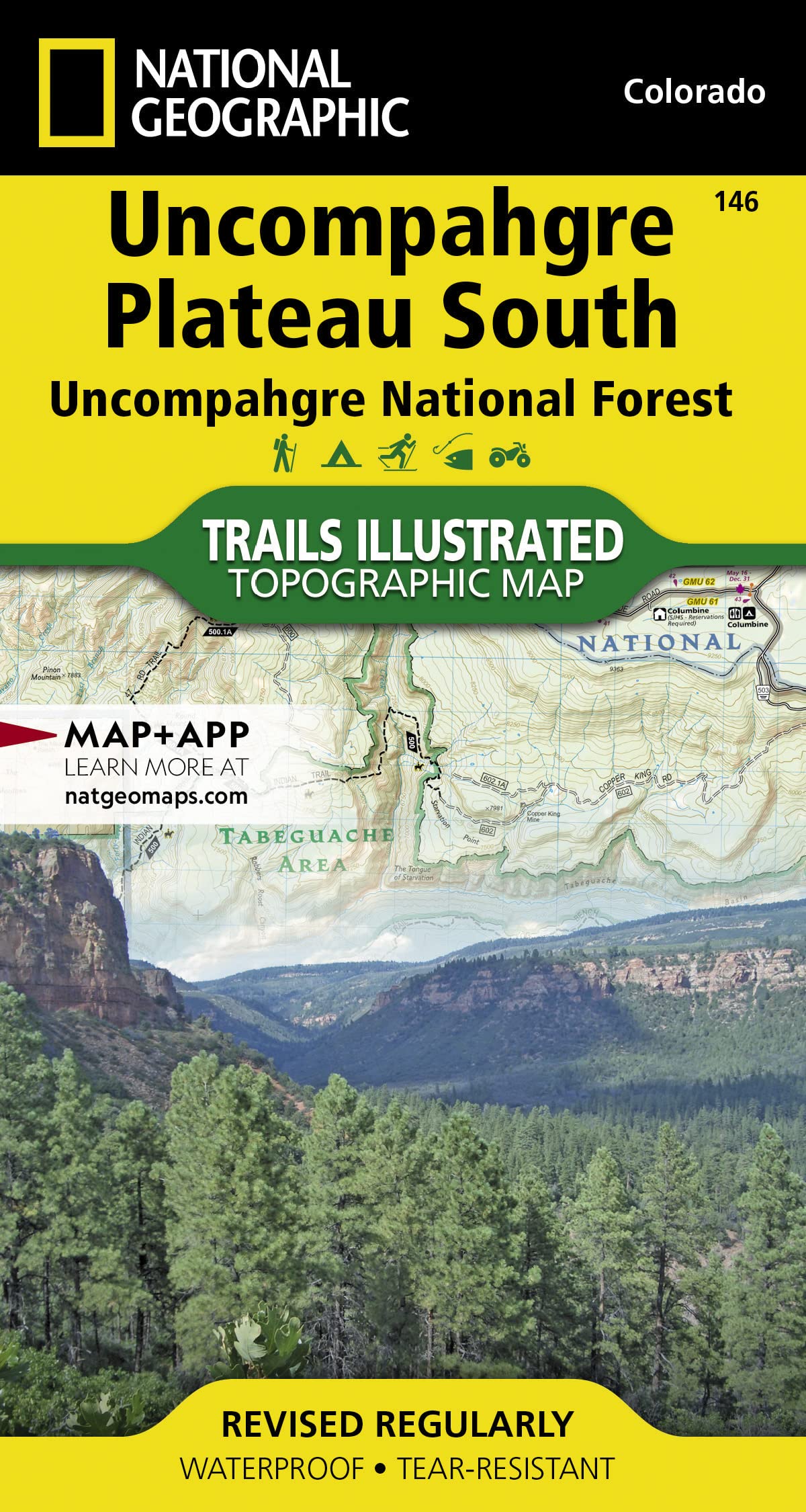 Uncompahgre Plateau South Map [Uncompahgre National Forest] (National Geographic Trails Illustrated Map, 146)
