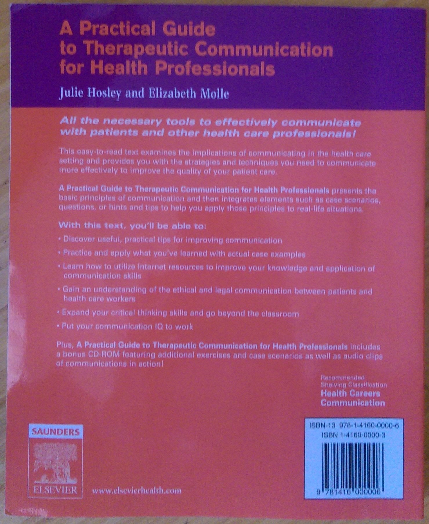 A Practical Guide to Therapeutic Communication for Health Professionals
