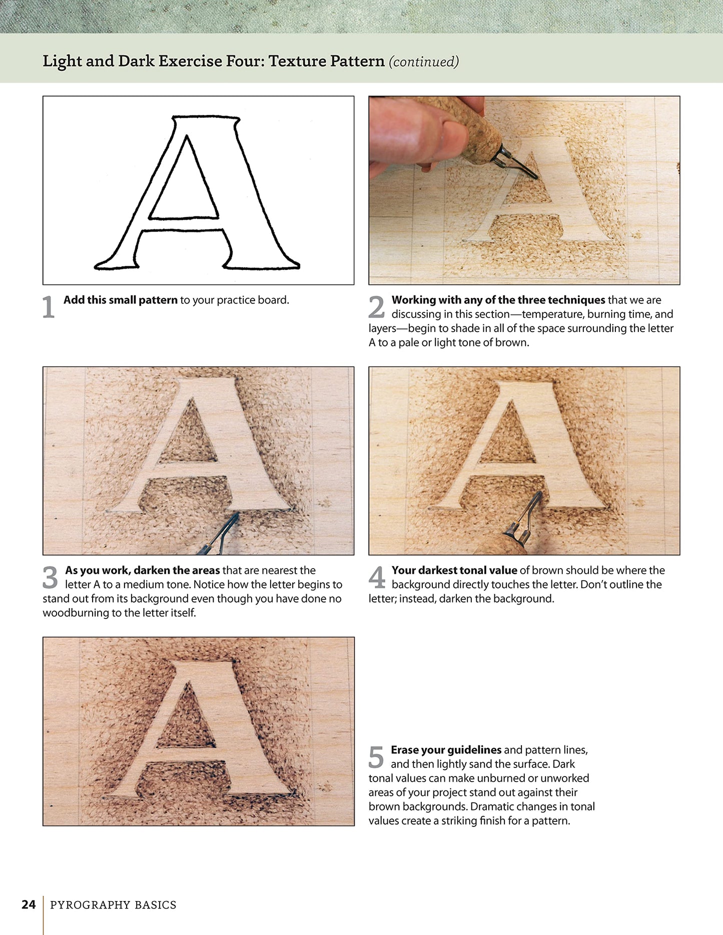 Pyrography Basics: Techniques and Exercises for Beginners (Design Originals) Patterns for Woodburning with Skill-Building Step-by-Step Instructions and Advice from Lora Irish on Texture and Layering