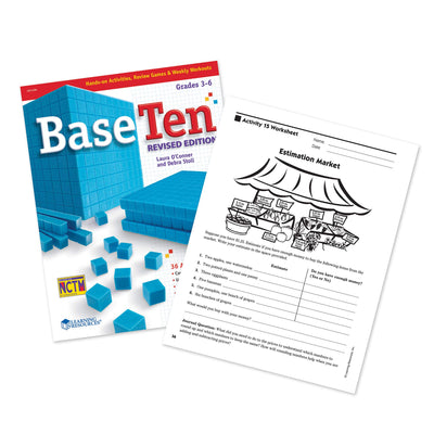 Learning Resources Base Ten Activity Book, Math Resources Booklet, 107 Page Activity Book, Homeschool Books, Math Help for Parents, Grades 3-6