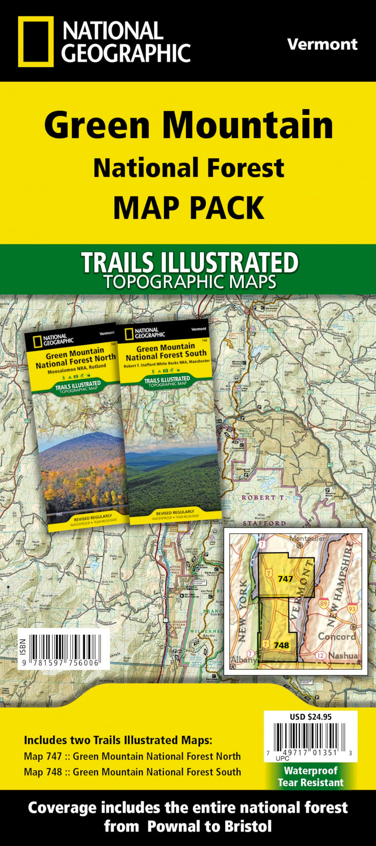 Green Mountain National Forest [Map Pack Bundle] (National Geographic Trails Illustrated Map)