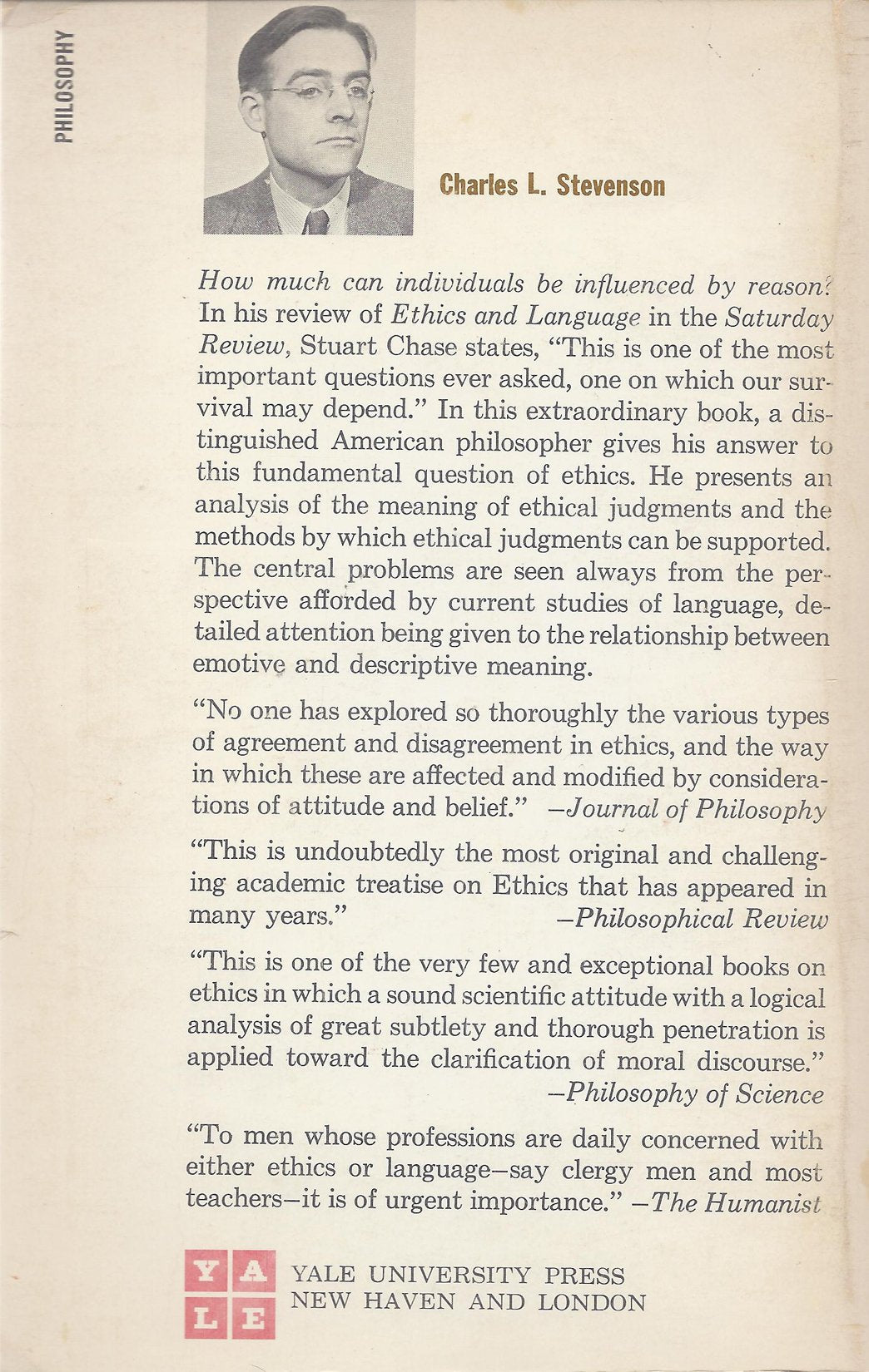Ethics and Language by Stevenson, Charles L.