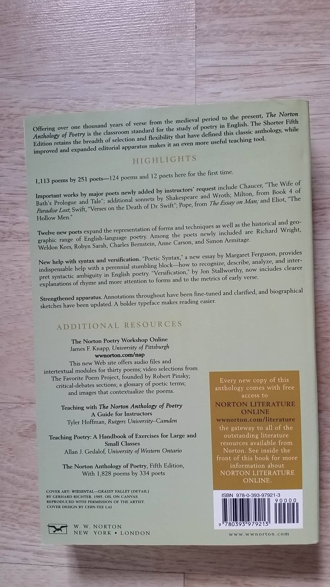 The Norton Anthology of Poetry, Shorter Fifth Edition