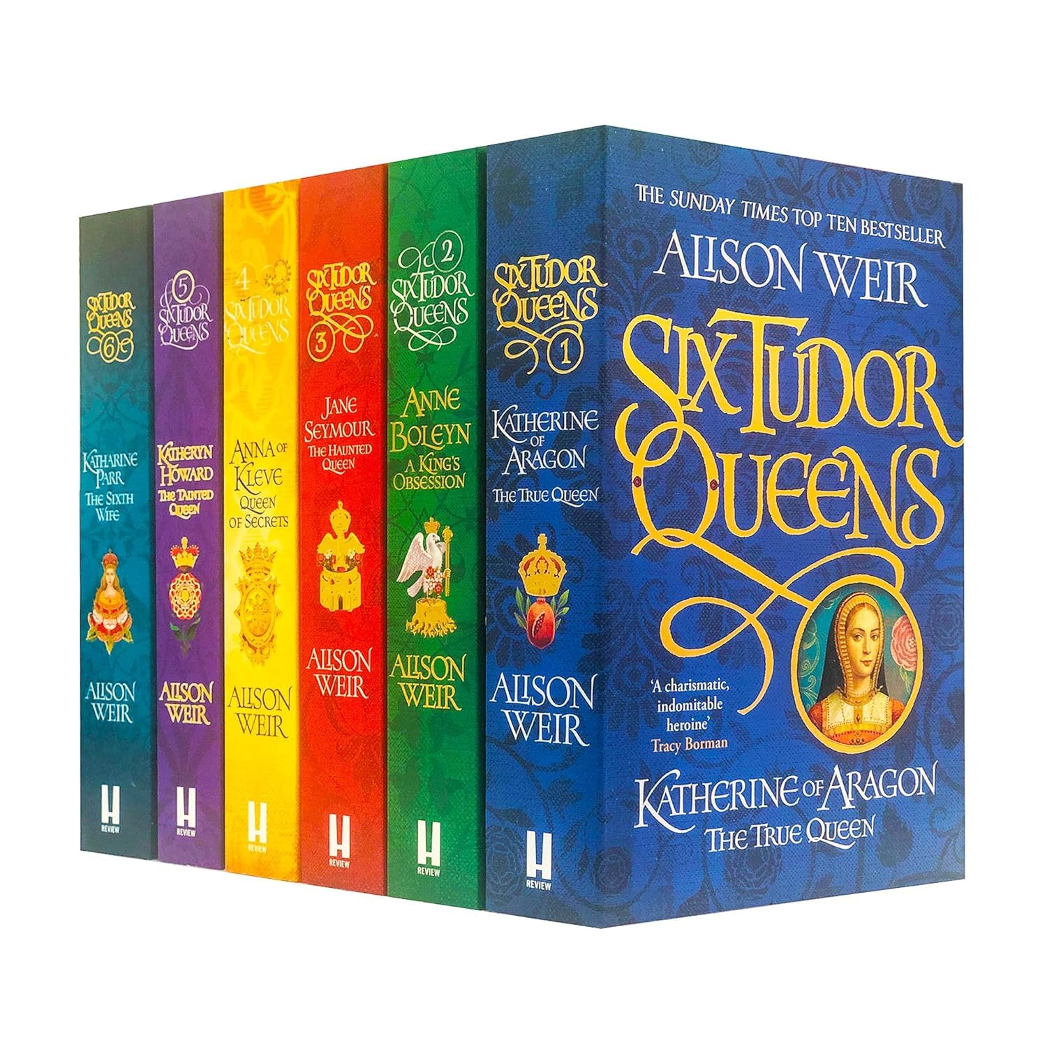 Alison Weir Six Tudor Queens Collection 6 Books Set (Katherine of Aragon, Jane Seymour, Anne Boleyn, Anna of Kleve, Katheryn Howard, Katharine Parr) Copertina flessibile - 1 gennaio 2022