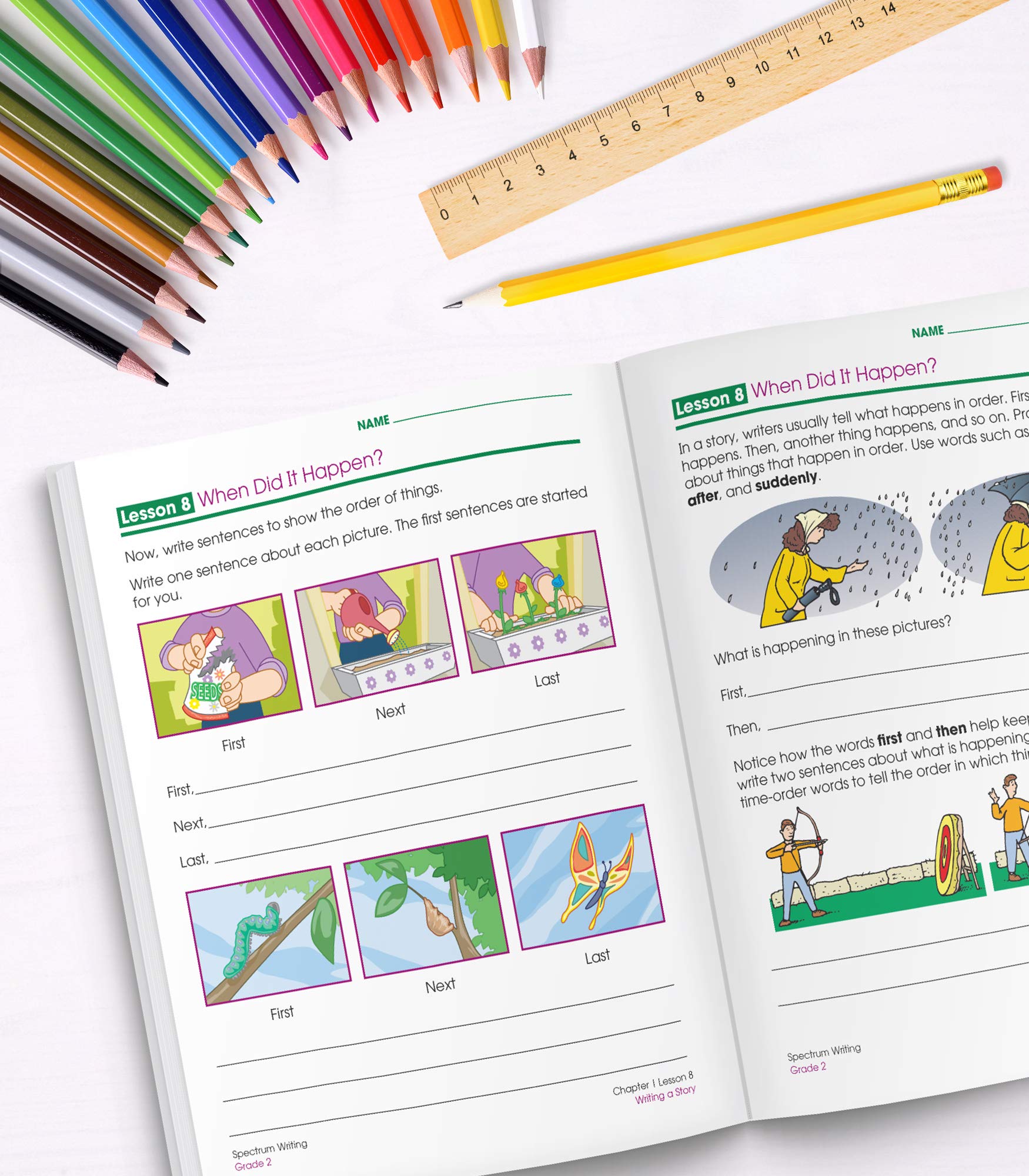 Spectrum Writing 2nd Grade Workbook, Learn to Write a Story, to Inform, an Opinion, Handwriting Practice for Kids Age 7-8, Classroom or Homeschool Curriculum