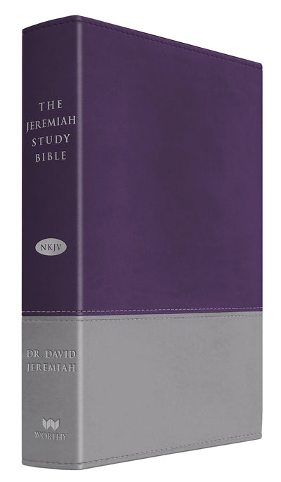 The Jeremiah Study Bible, NKJV: Gray/Purple LeatherLuxe: What It Says. What It Means. What It Means For You.