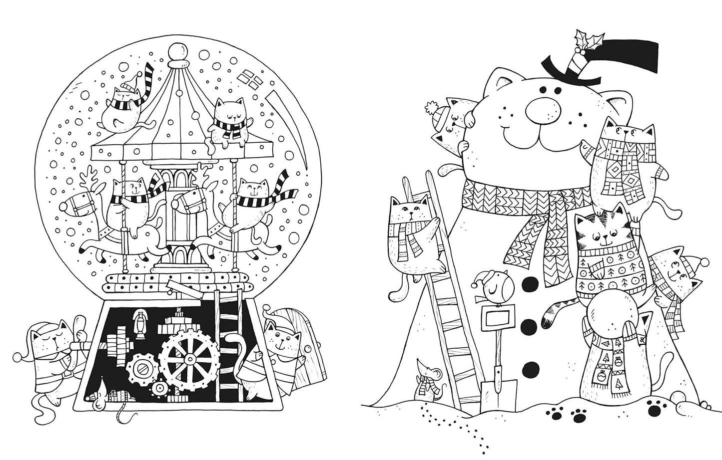 A Million Christmas Cats: Festive Felines to Color (Volume 4) (A Million Creatures to Color) (Volume 8)