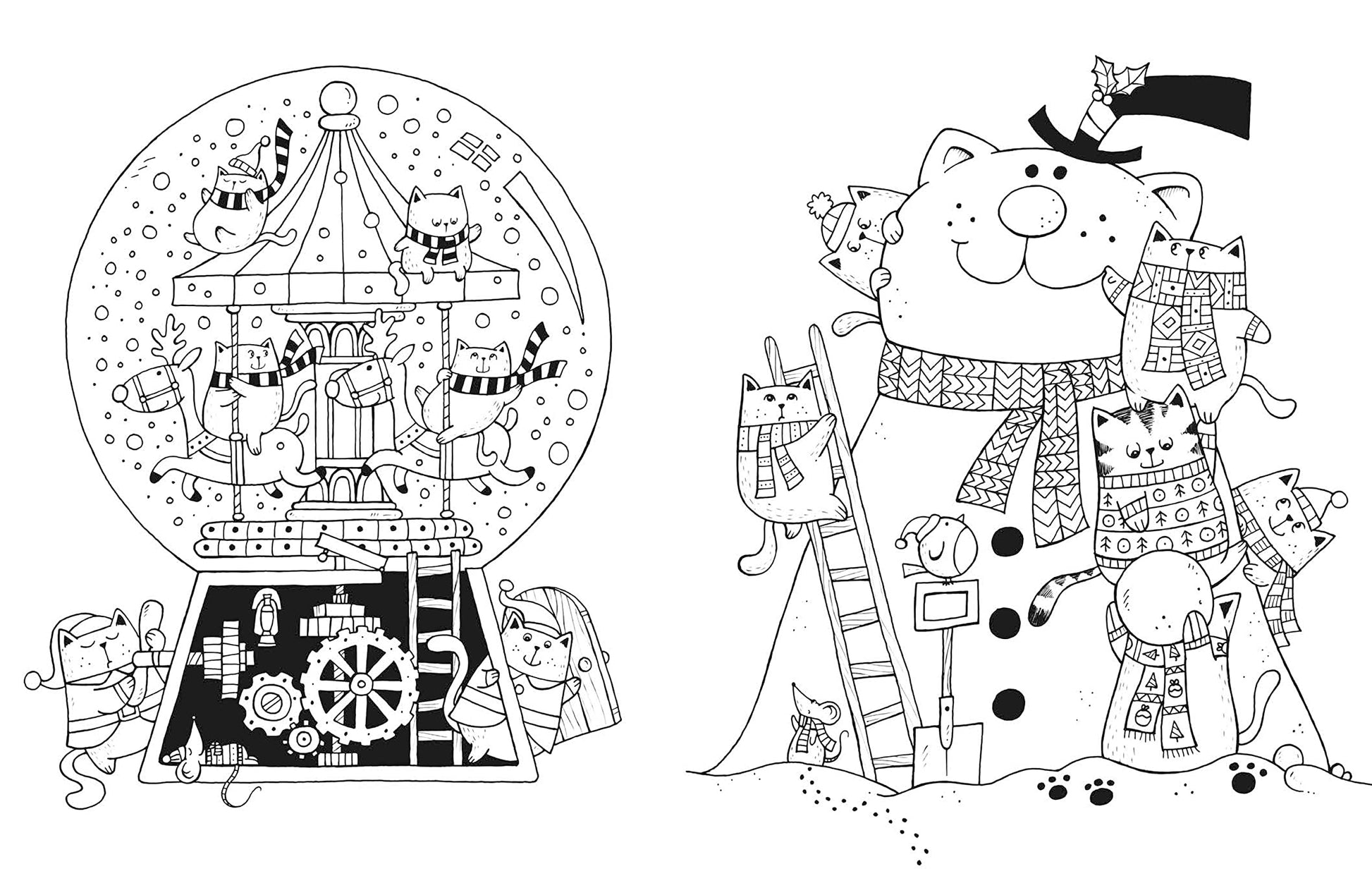 A Million Christmas Cats: Festive Felines to Color (Volume 4) (A Million Creatures to Color) (Volume 8)