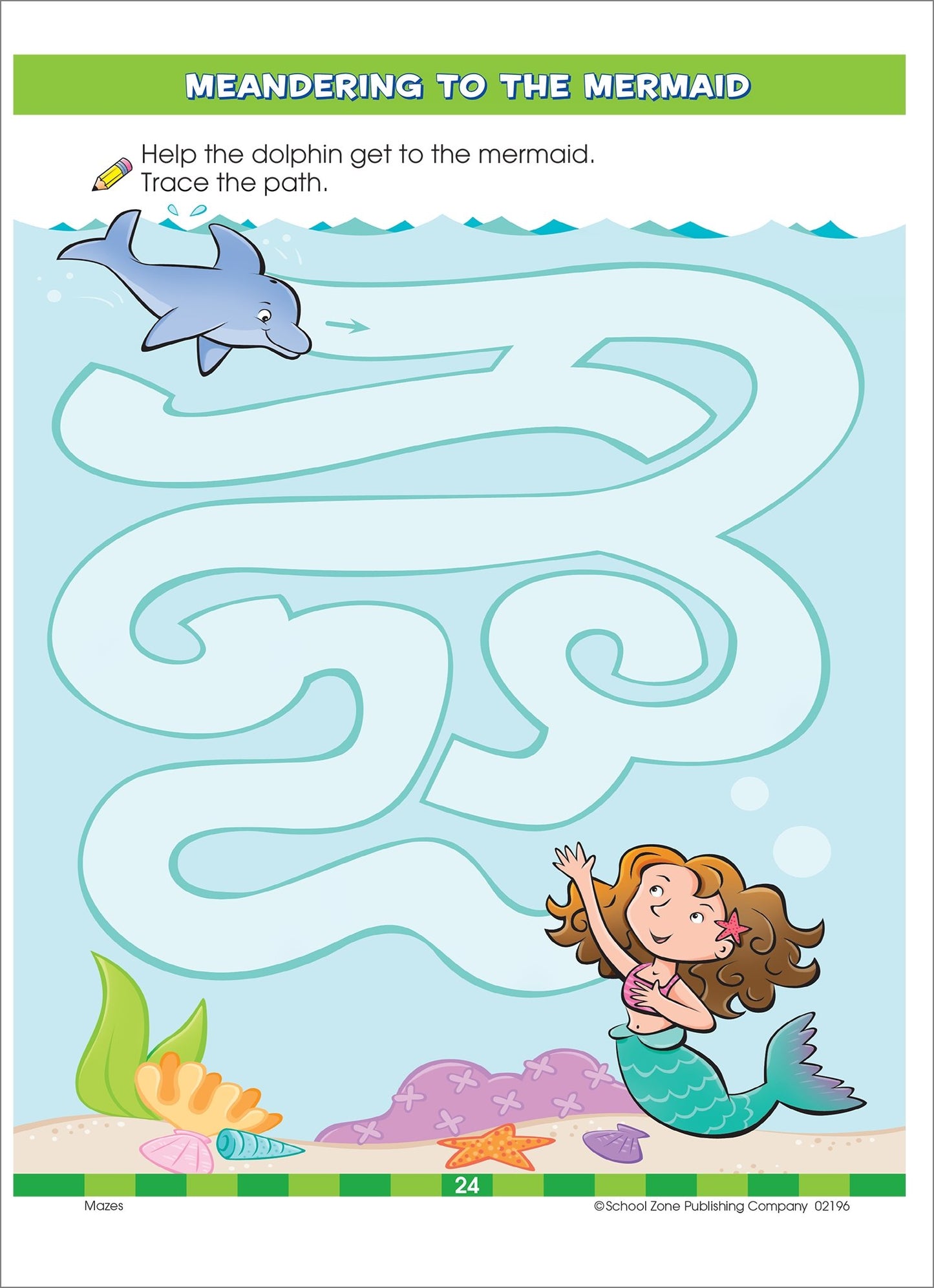 School Zone Mazes Preschool Workbook: 32 Pages, Pre-K, Kindergarten, Maze Puzzles, Colorful Pictures, Ages 3 to 5 (Activity Zone Book Series)