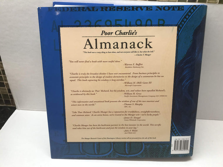 Poor Charlie's Almanack: The Wit and Wisdom of Charles T. Munger, Expanded Third Edition — back cover