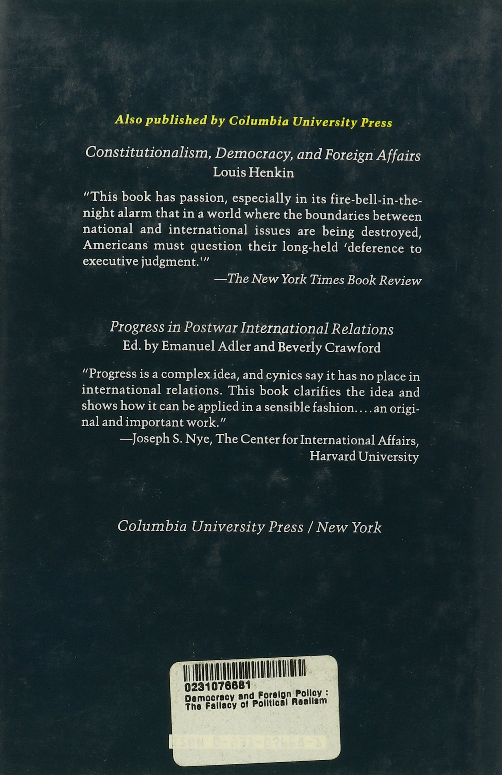 Democracy and Foreign Policy: The Fallacy of Political Realism