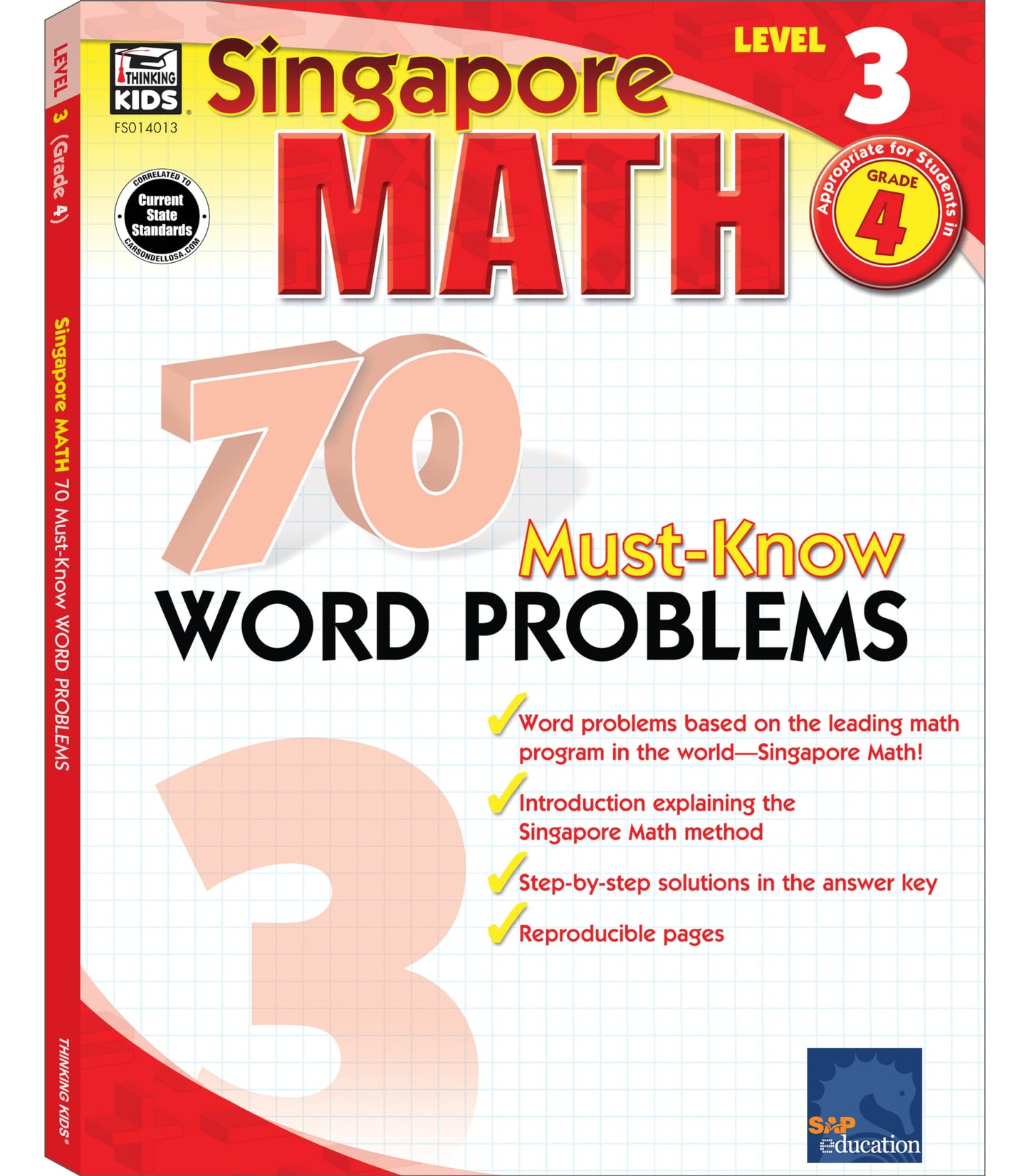 Singapore Math - 70 Must-Know Word Problems Workbook for 4th