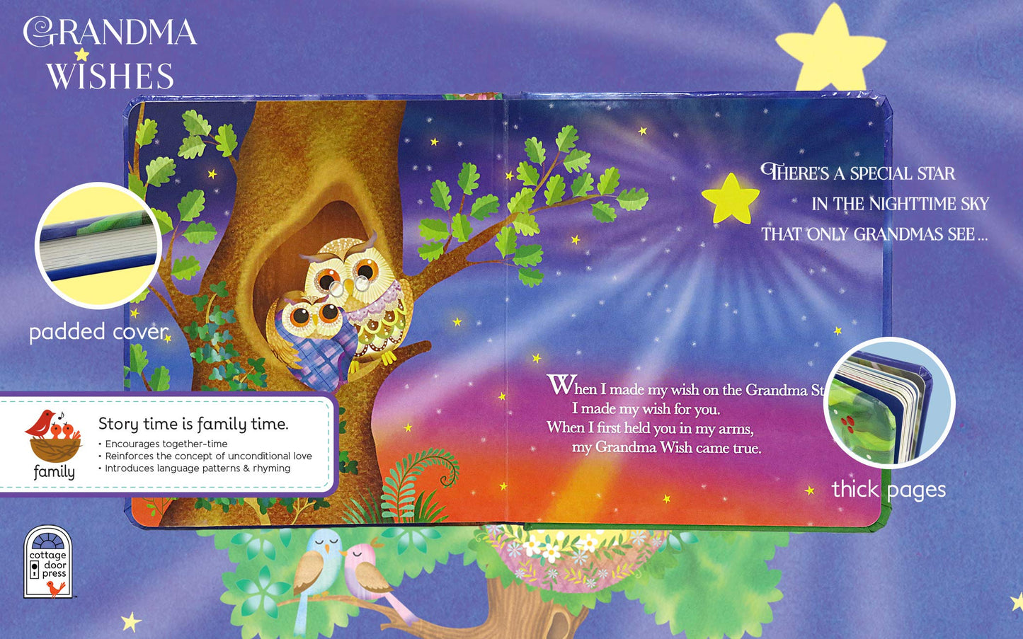 2-Pack Padded Board Books: Grandma Wishes & Grandpa's Wish List, Ages 1-5 (Chunky Lift a Flap)