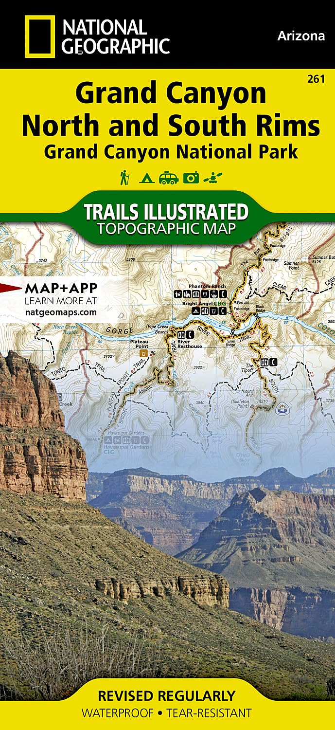 Grand Canyon, North and South Rims [Grand Canyon National Park] (National Geographic Trails Illustrated Map)