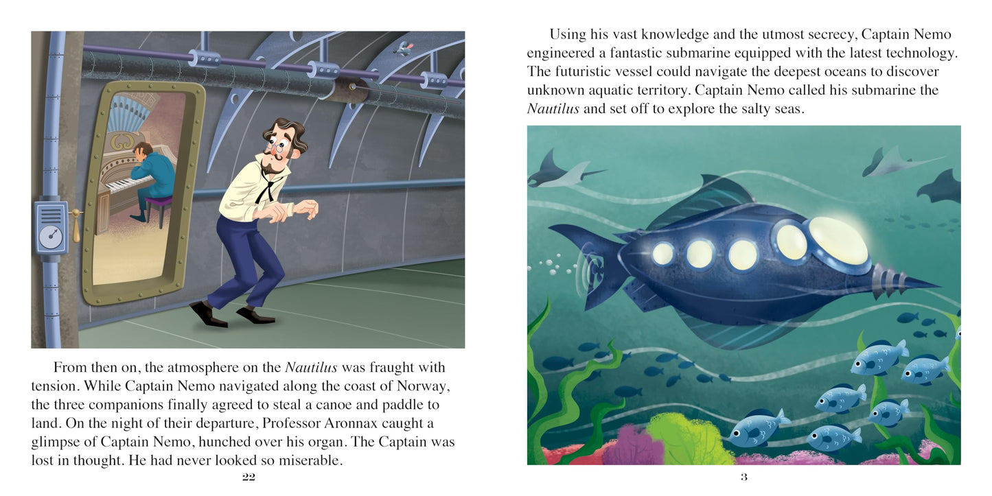 Phidal 20,000 Leagues Under the Sea Little Classics - Stories for kids, 24-page storybook