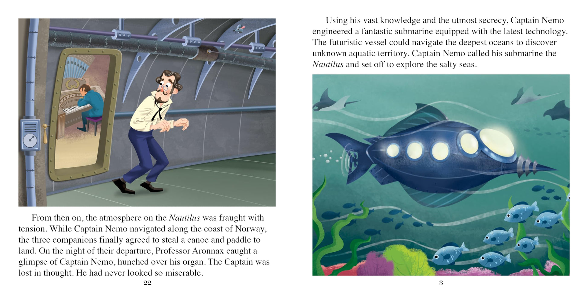 Phidal 20,000 Leagues Under the Sea Little Classics - Stories for kids, 24-page storybook