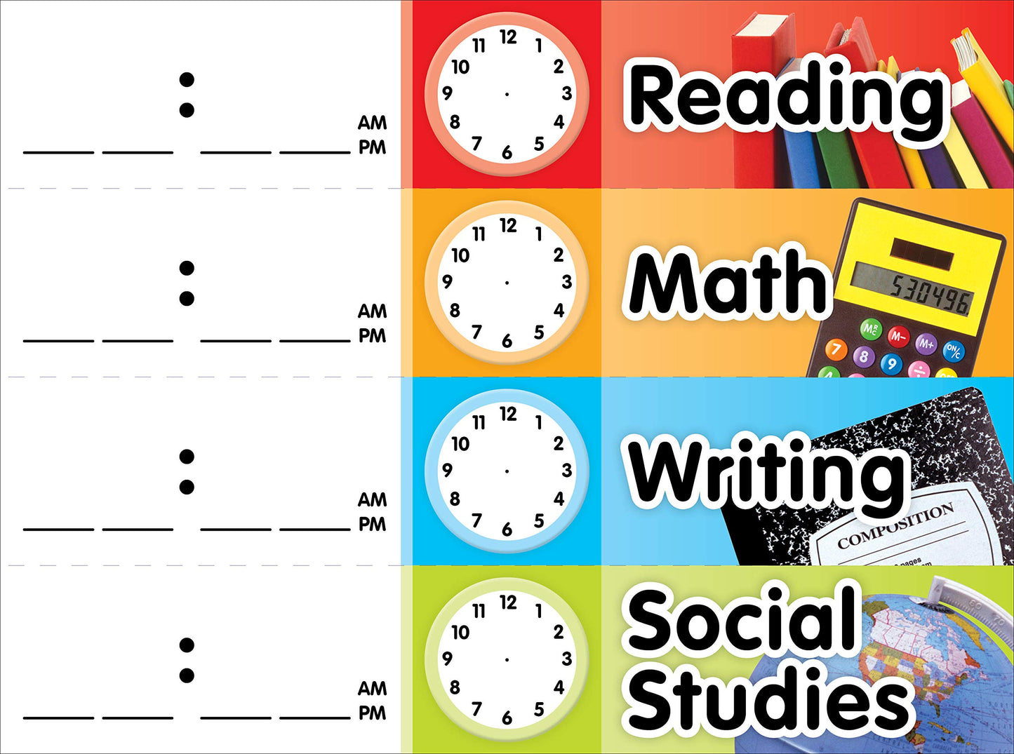 Daily Schedule Pocket Chart, Blue
