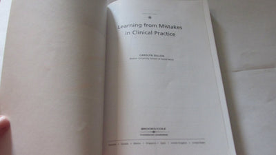 Learning from Mistakes in Clinical Practice (Methods / Practice of Social Work: Direct (Micro))