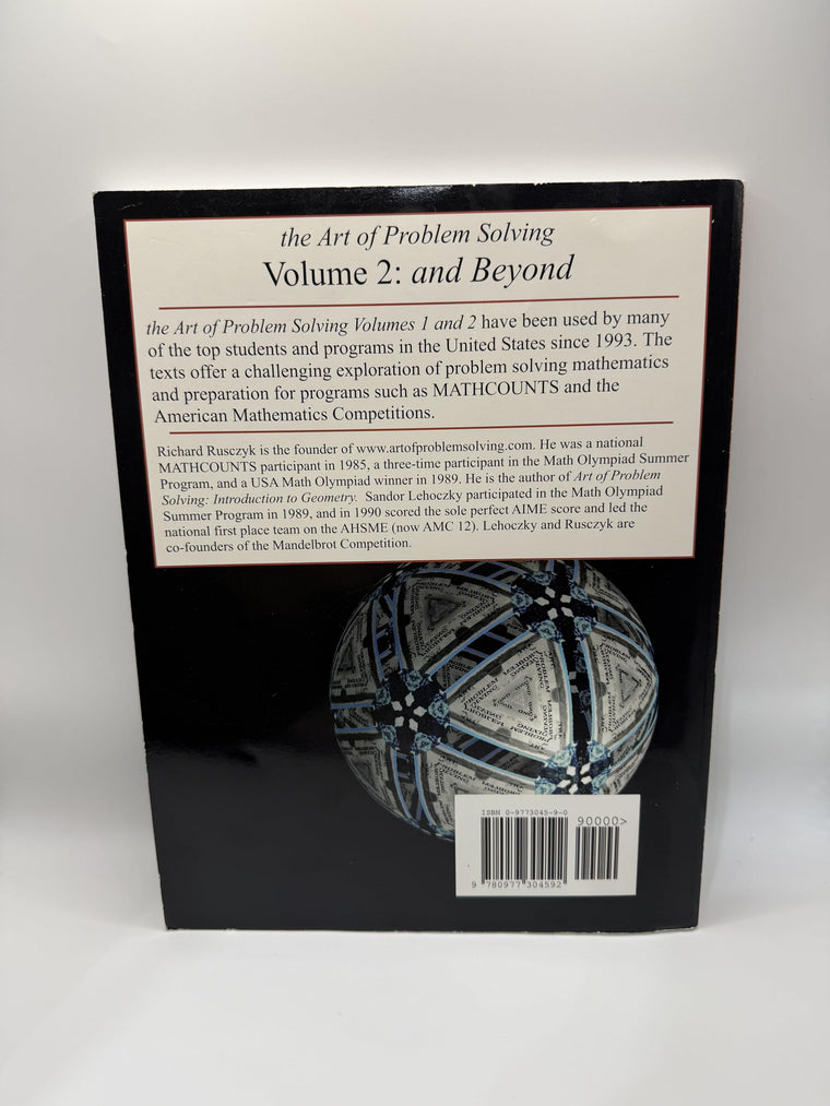 The Art of Problem Solving, Vol. 2: And Beyond Solutions Manual — back cover