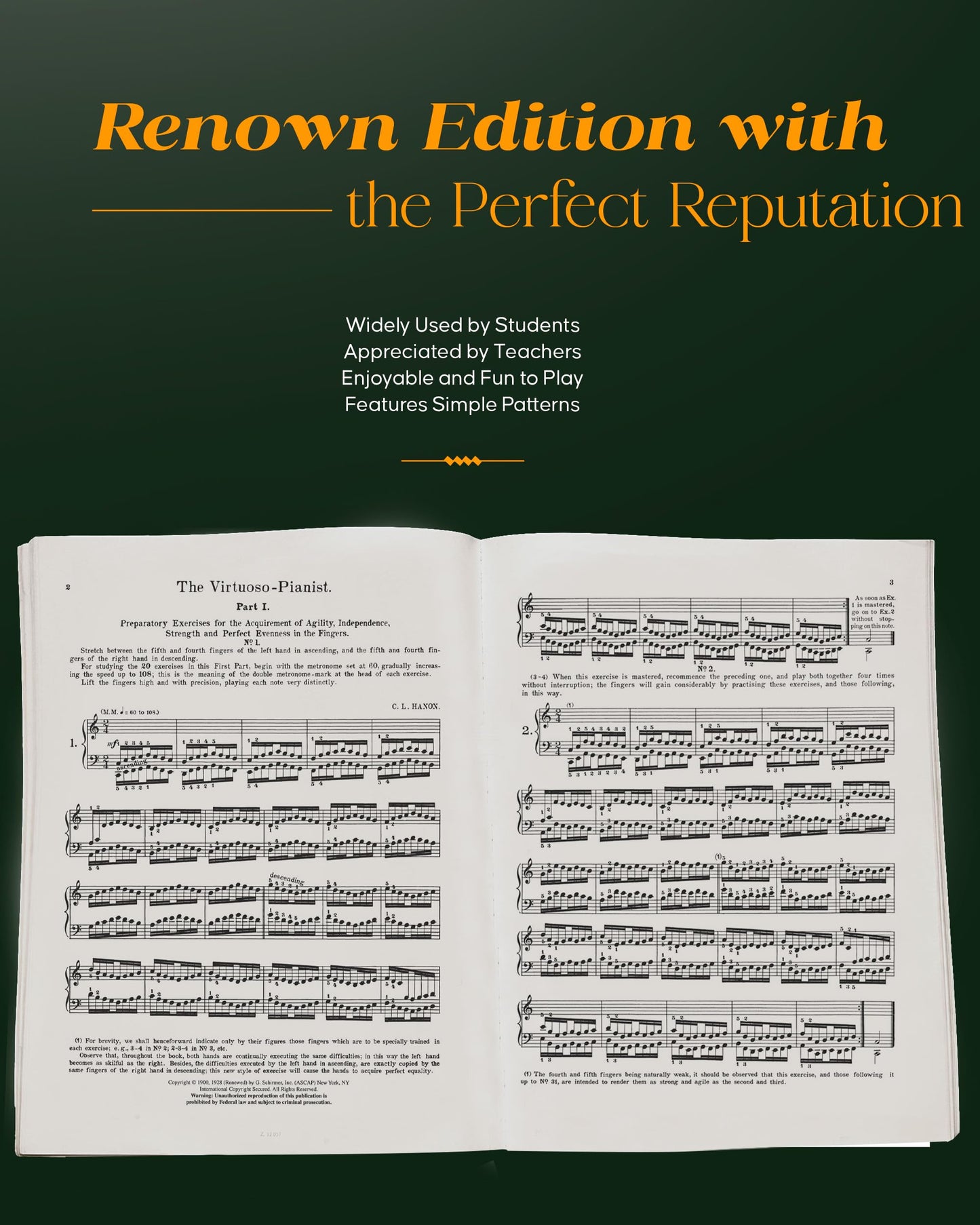 Hanon: The Virtuoso Pianist In Sixty Exercises For The Piano, Vol. 925, Complete (Schirmer's Library Of Musical Classics)