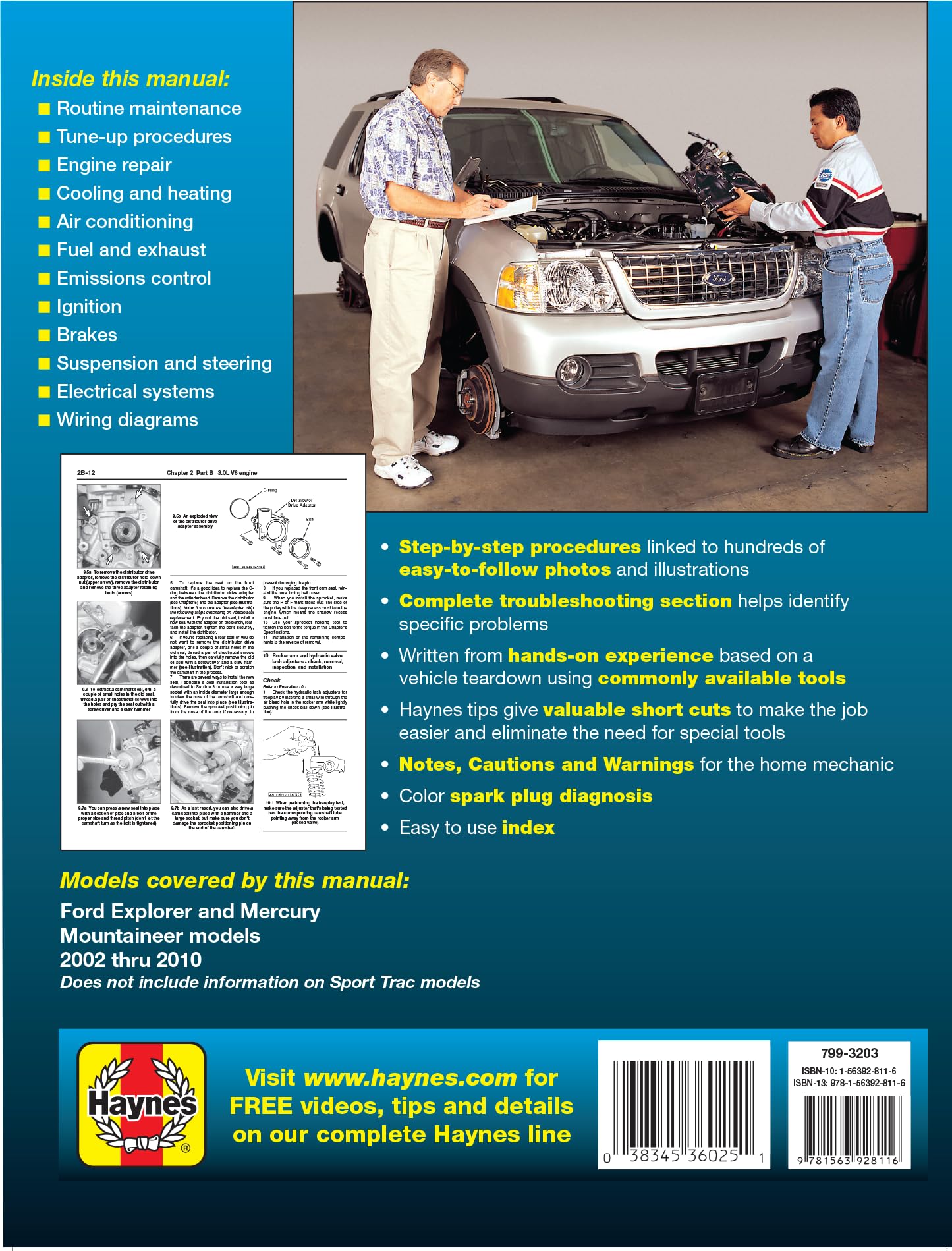 Ford Explorer & Mercury Mountaineer 2002 thru 2010 Haynes Repair Manual