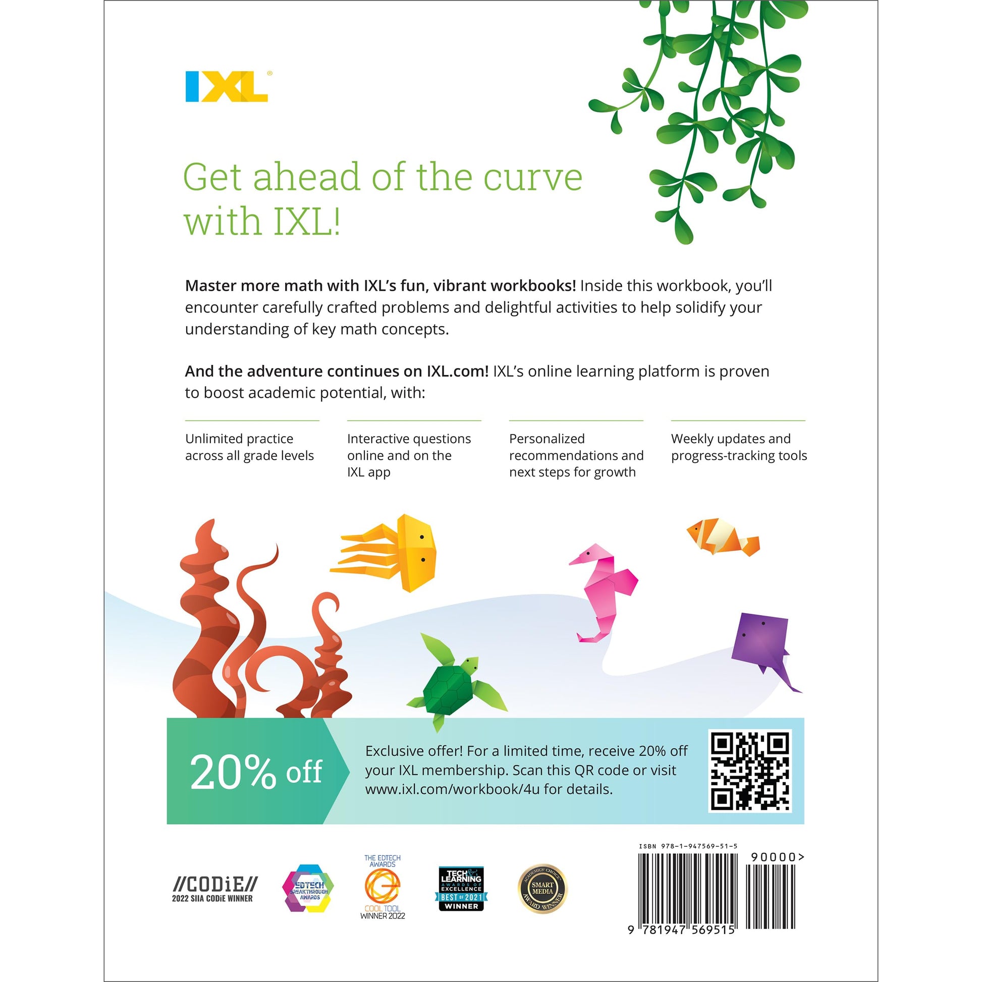 IXL The Ultimate 4th Grade Math Workbooks, Mathematics Book for Kids Ages 9-10 Covering Addition, Subtraction, Multiplication, Division, Fractions, Decimals, Geometry, and More