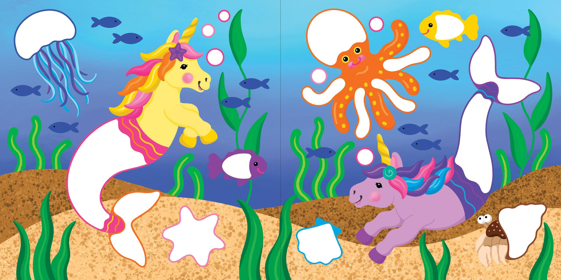 Color-By-Dots Sticker Book - Unicorns (Over 1,900 dot stickers to created incredible scenes)