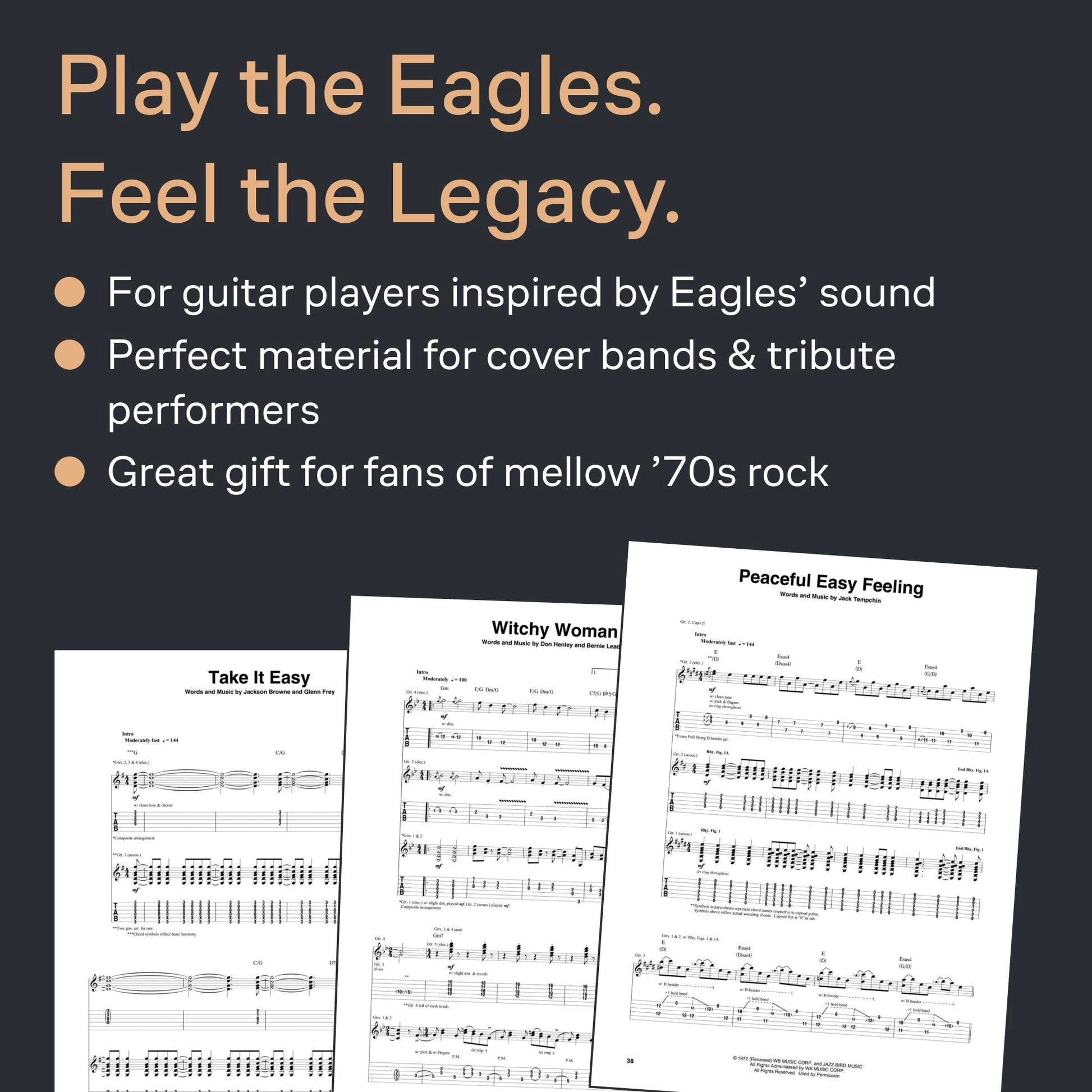 The Very Best of Eagles Guitar Recorded Versions  33 Classic Rock Songs for Guitar with Note-for-Note Tablature  Hal Leonard Sheet Music Songbook for Electric and Acoustic Guitar Players
