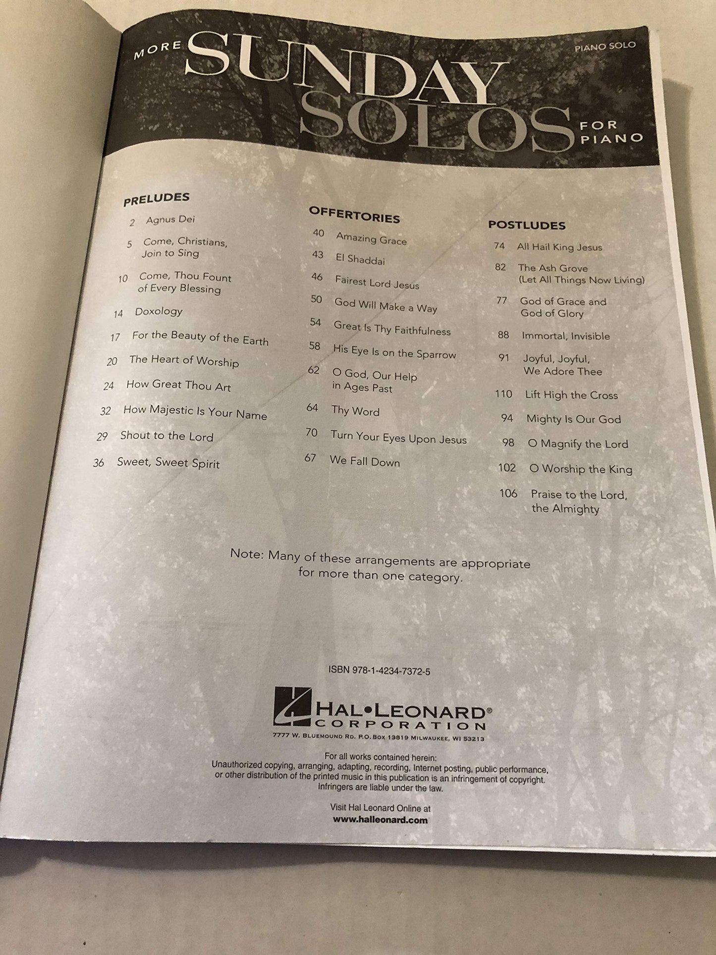 More Sunday Solos for Piano: Preludes, Offertories & Postludes